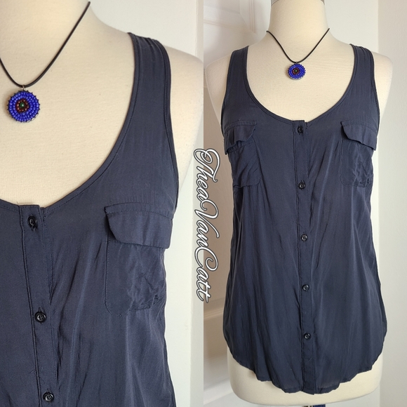 Old Navy Tops - OLD NAVY ! button down front 2 pockets sleeveless tank top Blouse y2k vintage XS